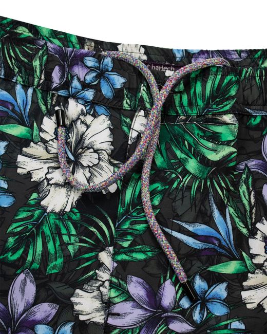 Lords of Harlech Green Quack Colorful Floral Black for men