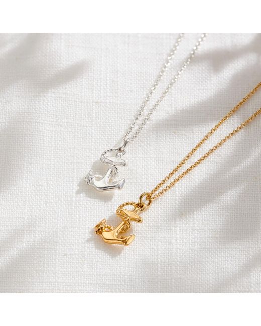 Posh Totty Designs Metallic Rope & Anchor Necklace
