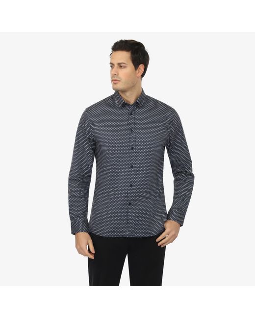 Vustra Blue Starry Trails Button-Down Shirt for men