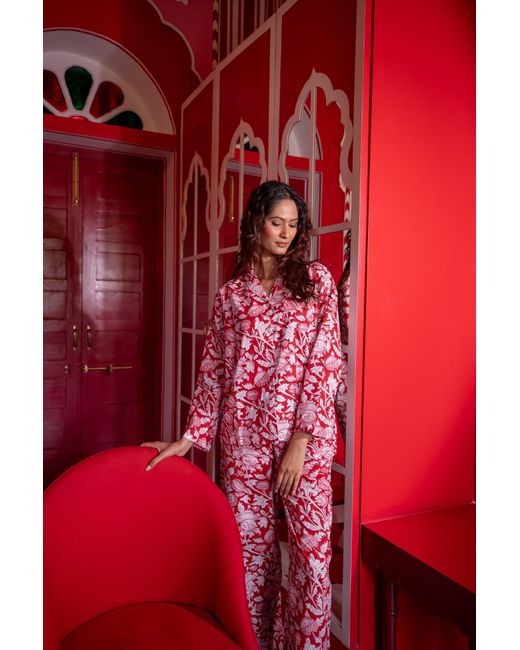 NoLoGo-chic Blue Hand Block Printed Pj's
