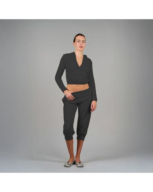 Love and Nostalgia Gray Weekender Capri Track Pant