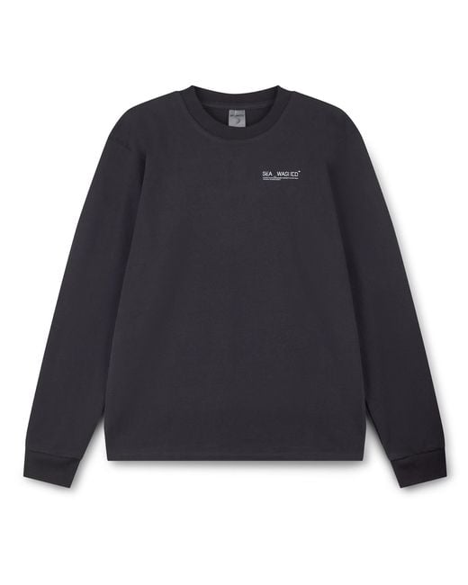Sea_Washed Blue Organic Cotton Long Sleeve Top