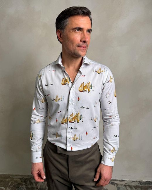 Blake Mill Blue Lowry: Yachts Shirt for men