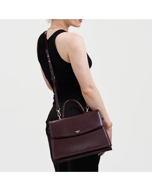 Fable England Cherry Structured Tote Medium