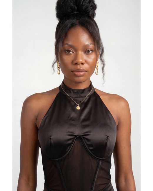 The Gt Atelier Black Halterneck Dress