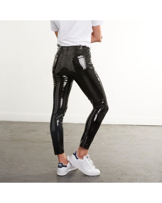 Commando Black Faux Patent Leather Trouser, Slg72