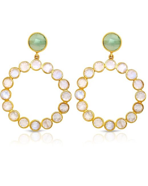 GEM BAZAAR Metallic Moonstone Circles