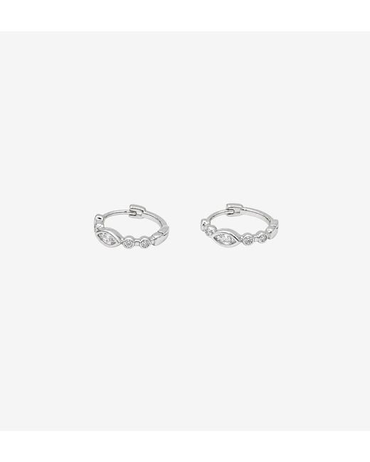 Uchi and Soto Metallic Enso Stone Huggie Hoop Earrings