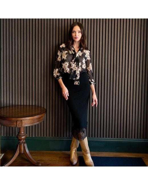 Jennafer Grace Natural Liza Tie Blouse