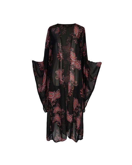 Jennafer Grace Black Vera Paisley Kimono