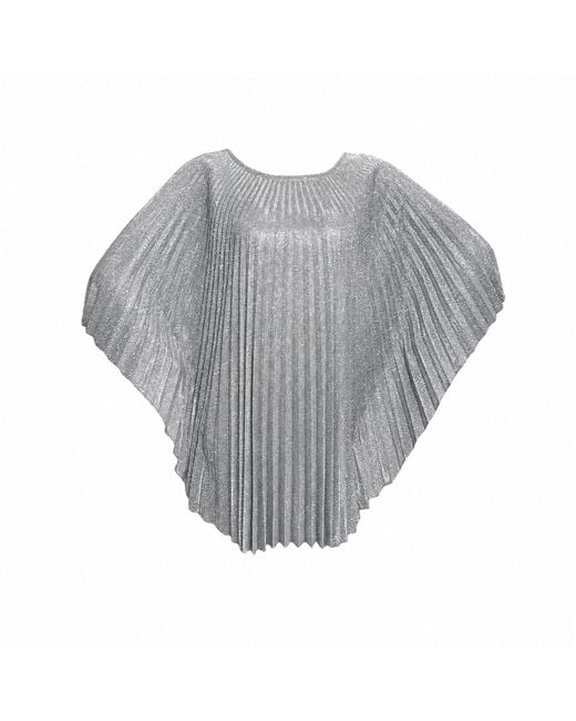 Julia Clancey Gray Madam Sparkles Pleated Dress