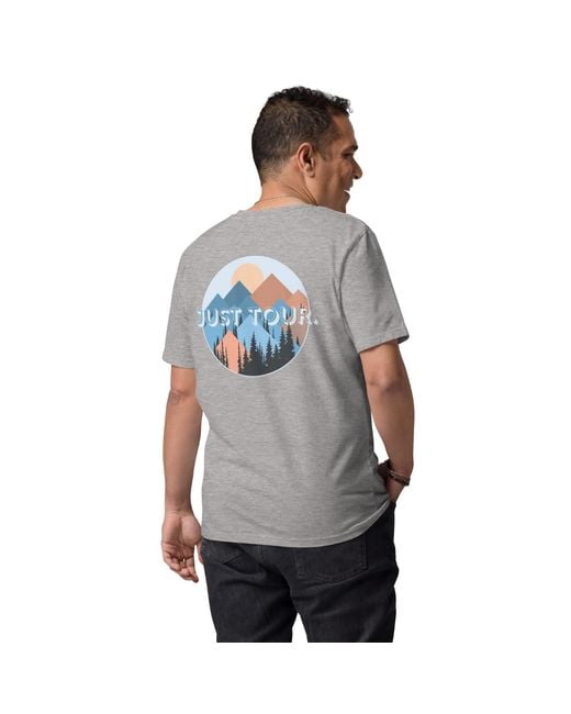 Anchor and Crew Gray Heather Just Tour. Seeker Organic Cotton T-Shirt for men