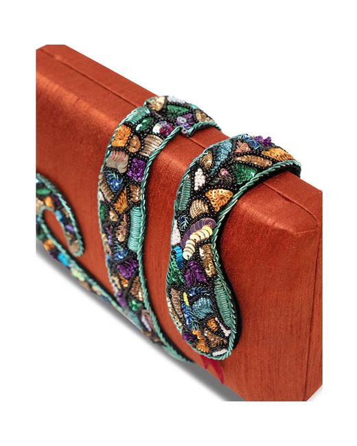 Simitri Red Spice Kaa Clutch