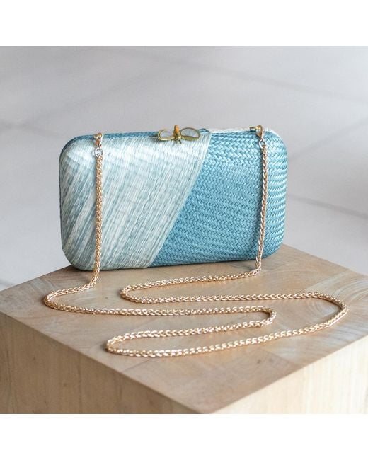 LIKHÂ Blue Powder Kimono Clutch Purse
