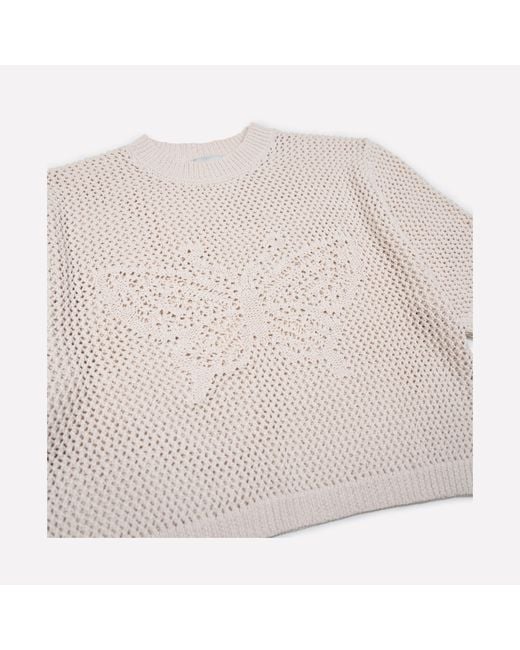 Gigi Knitwear Natural Neutrals Butterfly Cotton Knit T-Shirt