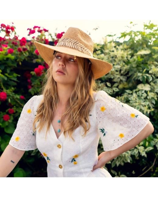 Shaded the Label Brown Neutrals Willowmere Natural Straw Fedora Hat