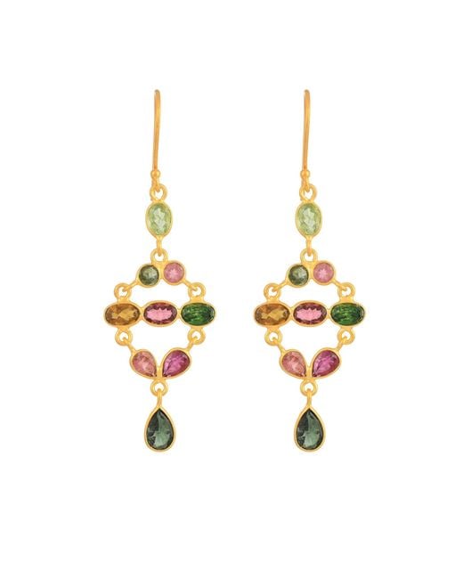 Opium Jewels Metallic Tara Tourmaline Earrings