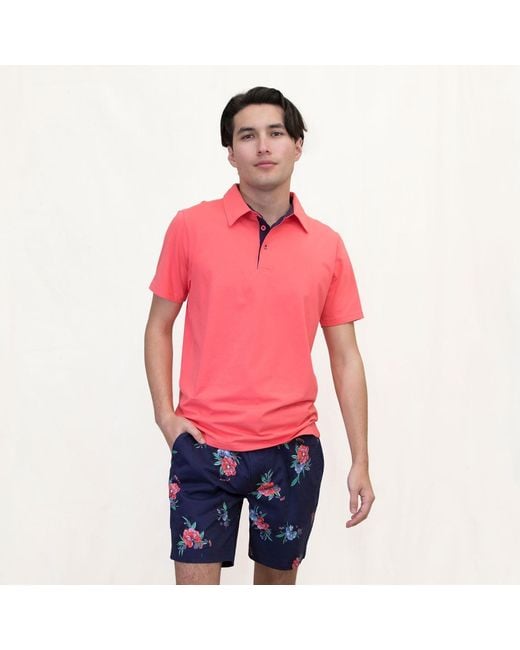 Lords of Harlech Blue John Oxford Harmony Flat Front Short for men