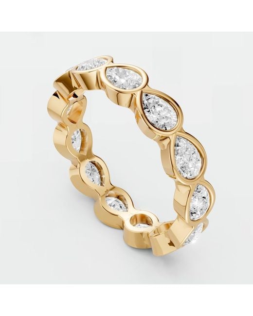 Aya Fine Jewelry Metallic 1.92 Ctw Pear Lab Diamond Full Eternity Wedding Band