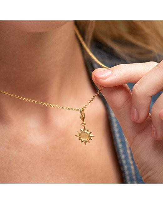 Lily Charmed Metallic Plated Sunshine Charm Necklace