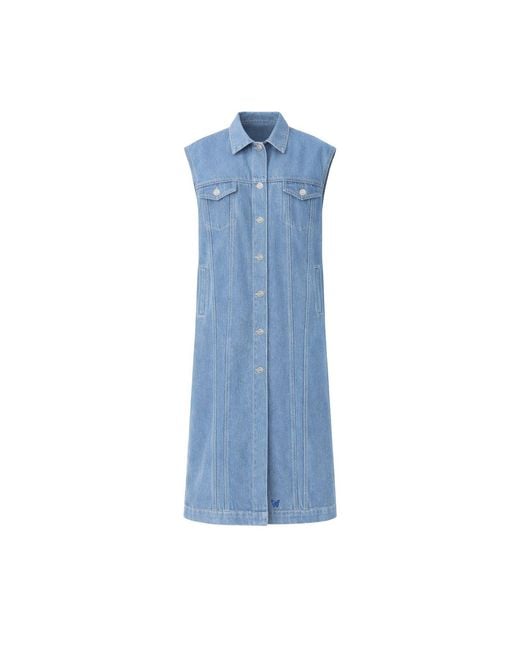 Maui X Lolita Blue Ruler Oversized Denim Vest for men