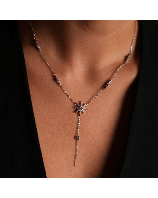 Ebru Jewelry Metallic Stellar Radiance Sterling & Diamond Necklace
