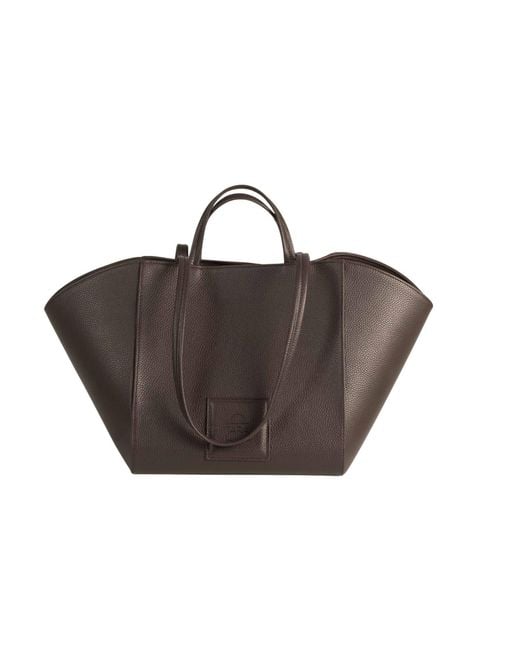 Tarea Studio Brown Ebony Lido Leather Bag