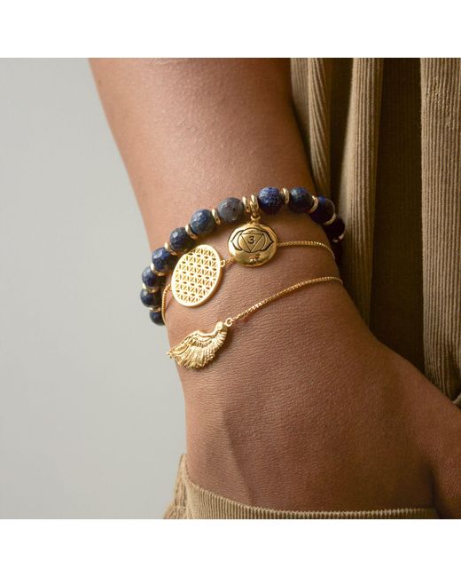 Seven Saints Metallic Angel Wing Bolo Friendship Bracelet, Over Sterling