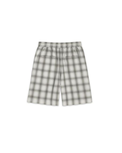 Éclectique Gray Tailored Monotone Plaid Shorts for men