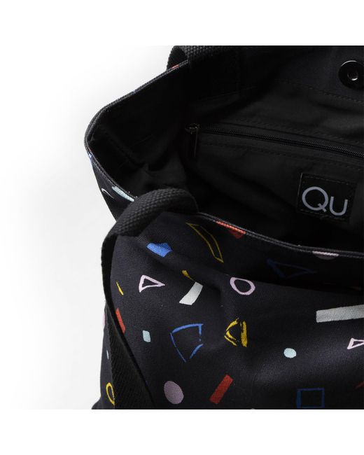 Qu Blue Pattern Canvas Tote Bag