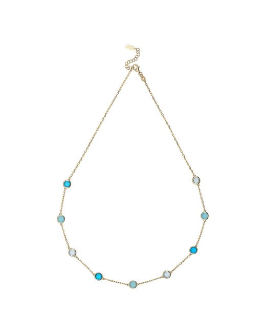 Latelita London Metallic Sardinia Necklace The Blues