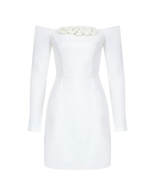 Herfetch White Mini After Party Dress