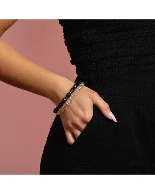 Gold & Honey Pink Bamboo Lucite Slip On Bangle Bracelet