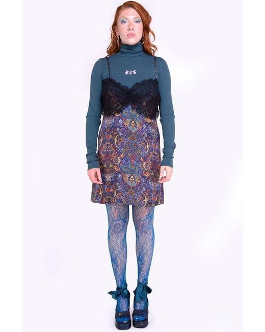 Natalia Petruch Blue Daphne Turtle Neck Sweater