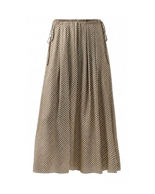 Exquise Natural Dalia Midi Elasticized Skirt