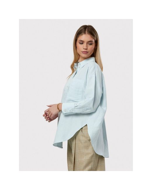 Helen Mcalinden Blue Rylie Linen Shirt