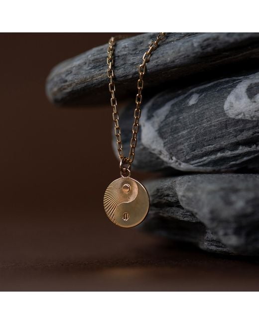 Zoe & Morgan Metallic Yin Yang Necklace