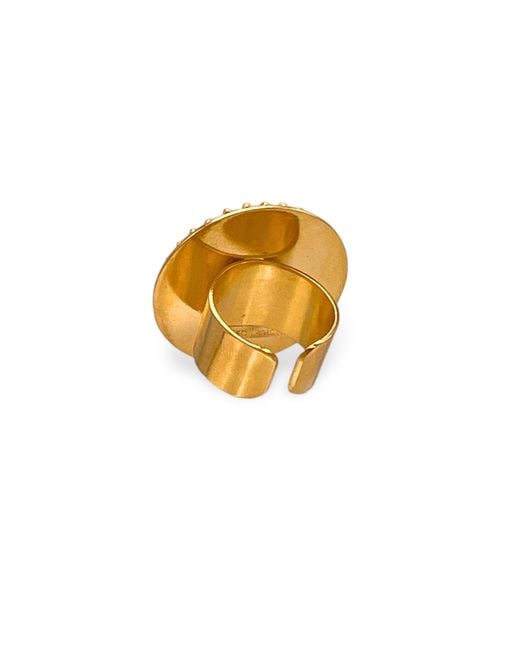 Jaredjamin Metallic Starburst Statement Ring