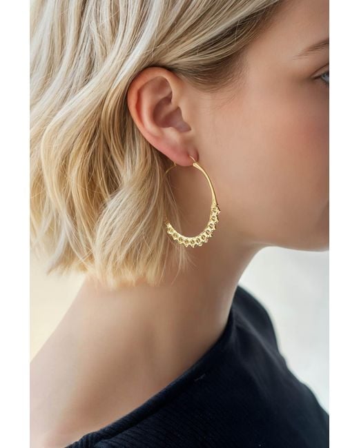 Astor & Orion Metallic Calla Hoops Medium