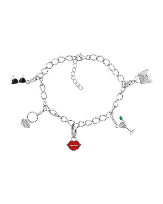 Diamonbliss White Marilyn Monroe Drop Station Bracelet