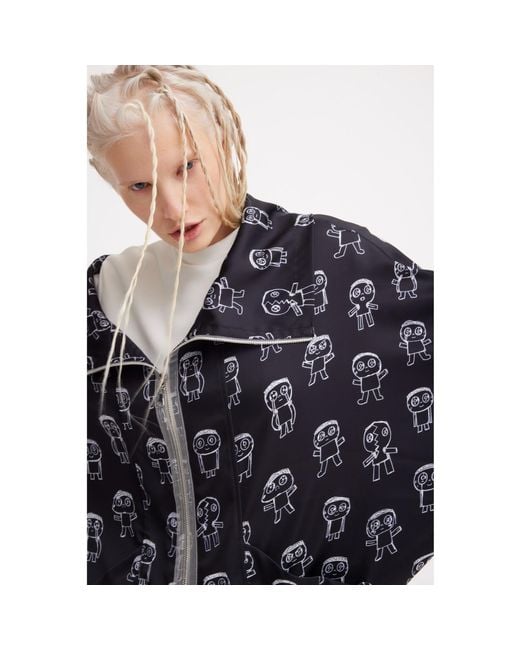 Julia Allert Black Art Print Bomber Jacket –