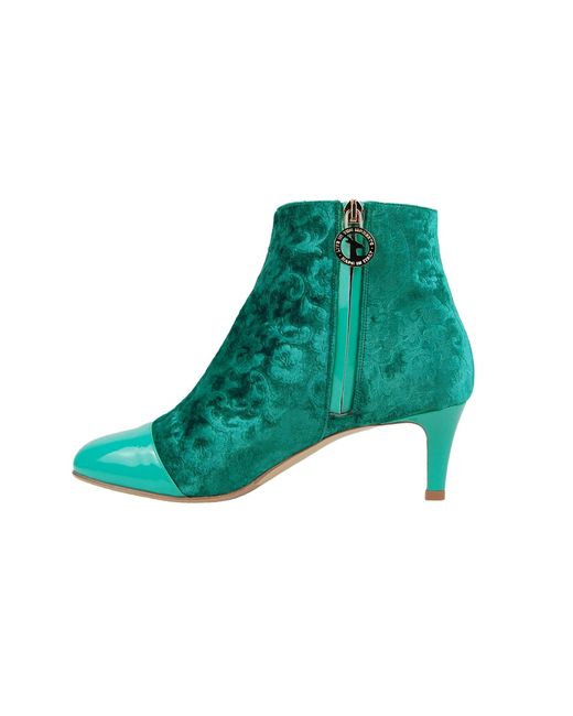 Moon D'elle Green Eclisse Ankle Boots
