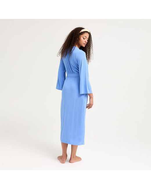 Pretty You London Blue Bamboo Frill Kimono