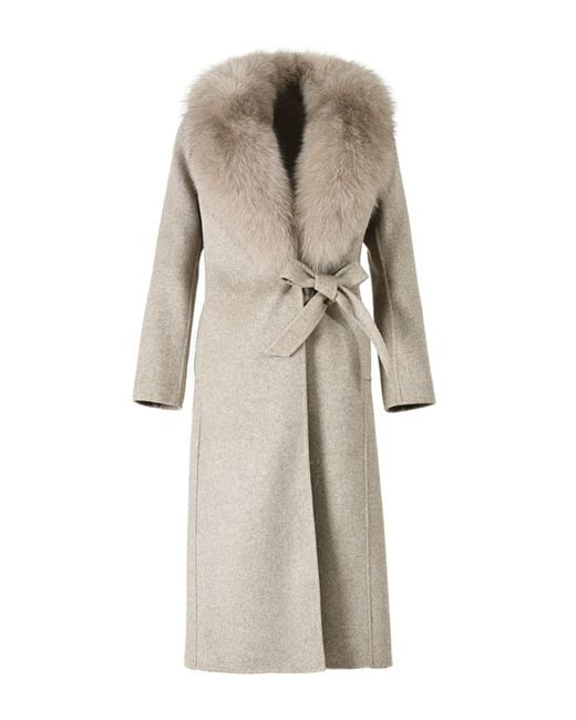 Hortons England Natural Neutrals Windsor Cashmere Coat Fawn
