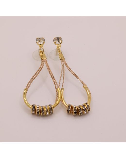 Nart Nature Making Art Metallic The Dotted Shine Buriti Natural Fiber Earrings