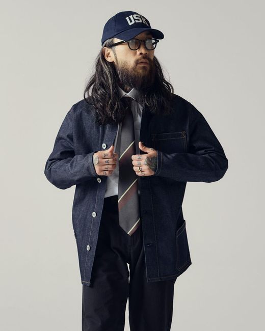 Uskees Blue Overshirt for men