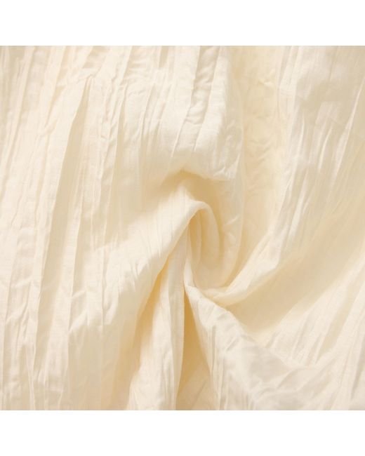 FRONT ROW SHOP White Crinkled Gauze Shirt Ecru