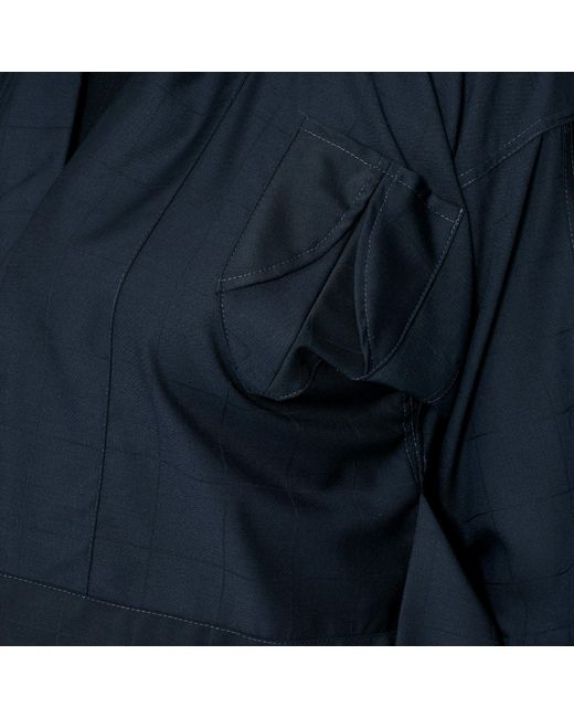MOE Blue Ink Deep Wool Vest Jacket