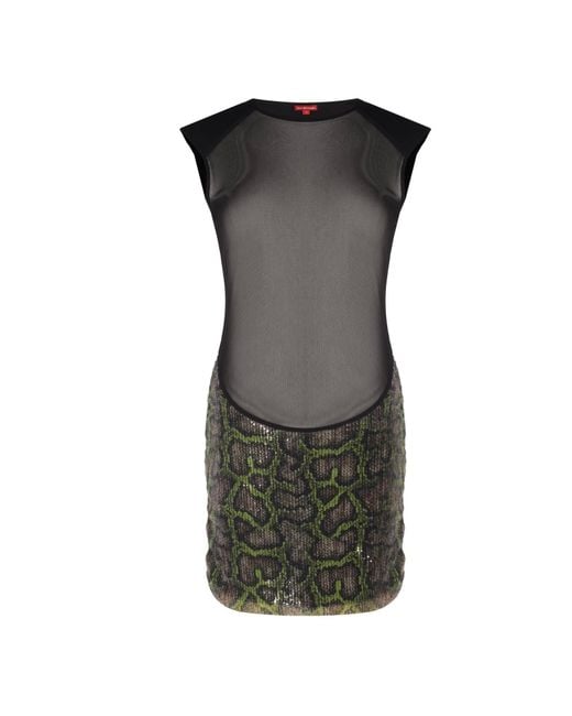 No'design Black Marlene Sheer Mini Dress