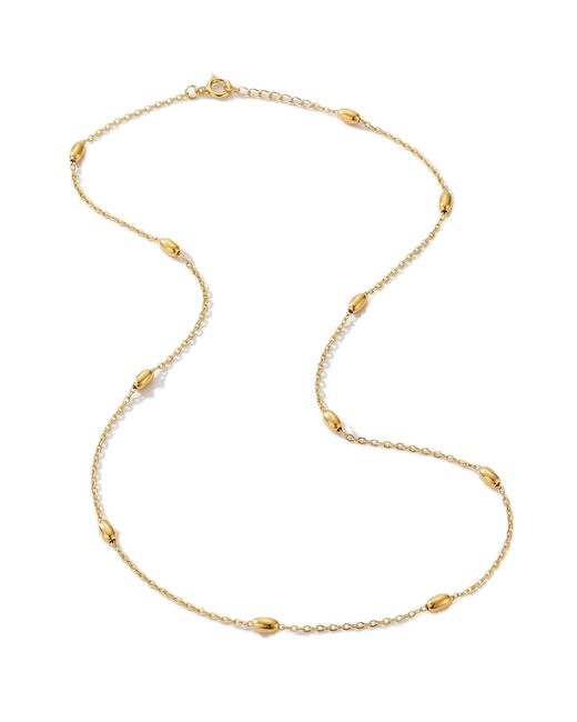 Elk & Bloom White Dainty 14K Beaded Choker Necklace